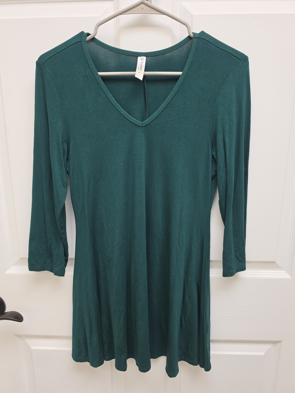 Women’s Forest Green V-Neck Tunic Top